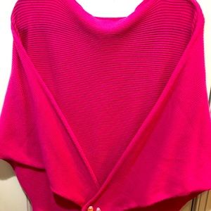 HOT pink sweater, one size when purchased. Holiday market